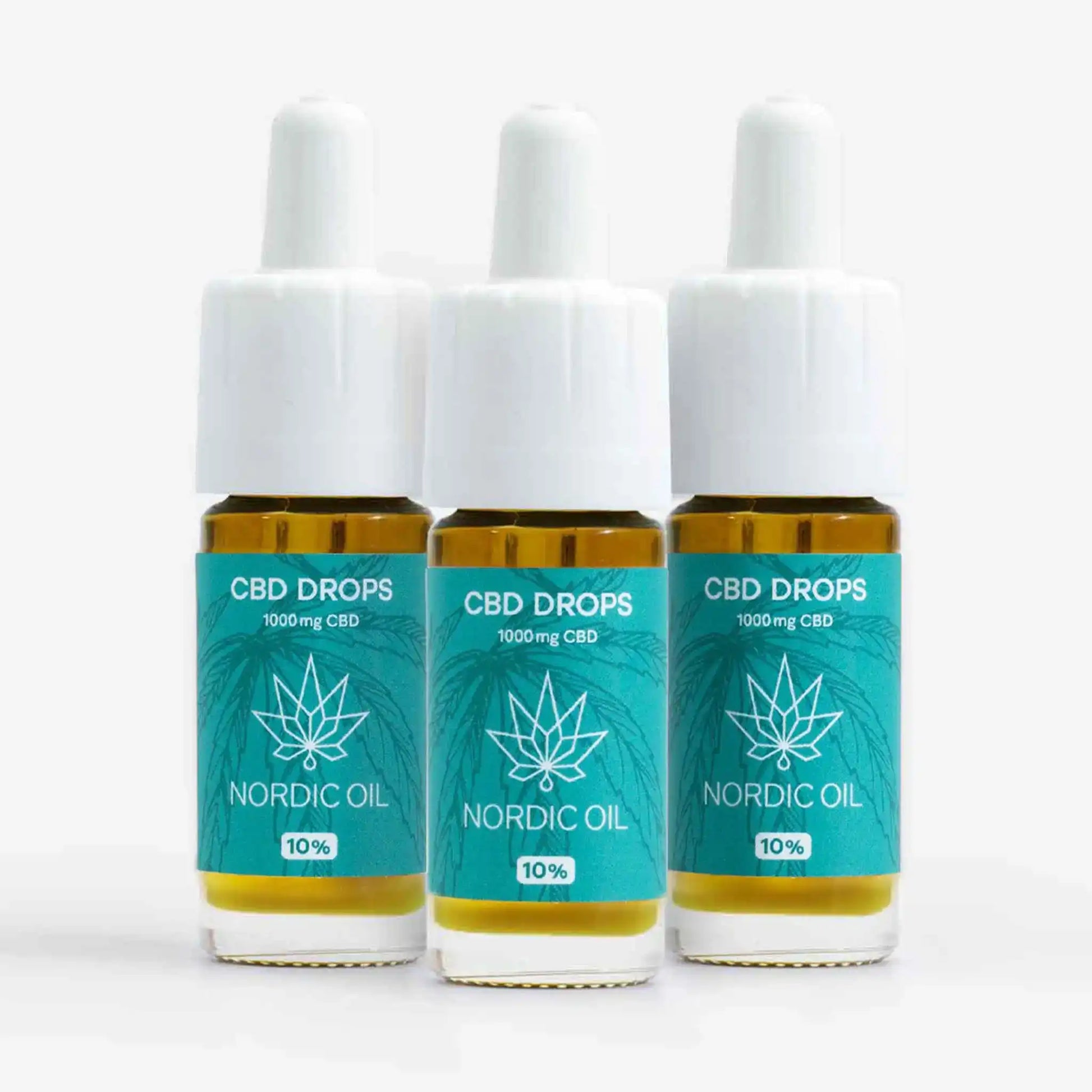 Drei 10ml Flaschen CBD Öl 10% von Nordic Oil im Angebot